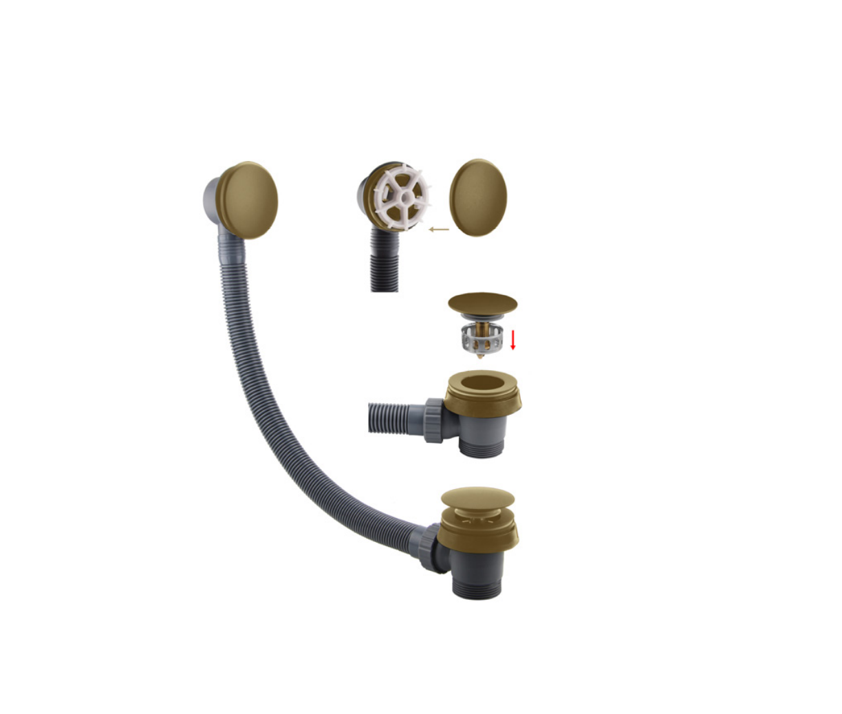 Easy clean bath waste