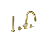 4 Hole Deck Mounted Bath Shower Mixer with Kit