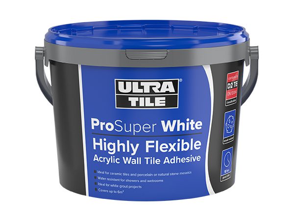 UltraTile ProSuper White Ready-Mixed Wall Tile Adhesive 15kg